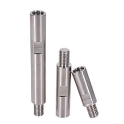 Luo ke 3 Pcs 5/8'' - 11 Thread Angle Grinder Extension Connecting Rod - Heavy Duty Stainless Steel Extender Shaft Adapter Set for Rotary Polisher Car Polisher Electric Polisher