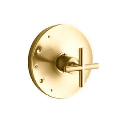 Kohler TS14423-3-BGD Purist Rite-Temp Valve Trim with Cross Handle, Vibrant Moderne Brushed Gold