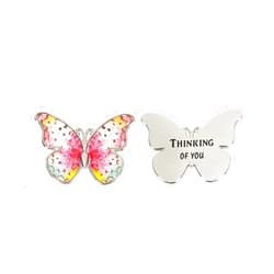 Ganz Keepsake Enjoy The Journey Colorful Butterfly Pocket Charm (Thinking)