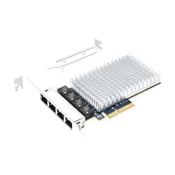 Buacoz Quad-Port 2.5gb Gigabit Network Card with RTL8125B PCIe X4 Ethernet Adapter 4*RJ45 Port LAN INC Cards Support ESXi, Soft Routing, PXE Boot, Network Aggregation Server