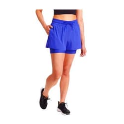 Spyder Ladies' Woven Active Shorts (US, Alpha, Medium, Regular, Short, Blue)