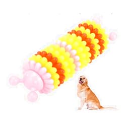 JOROBURO Dog Chew Toys, Caterpillar Shape Bite Resistant Dog Teeth Cleaning Toy, Interactive Dog Toy Dog Biting Toy Dog Training Toy for Small Medium Large Dogs (Pink)