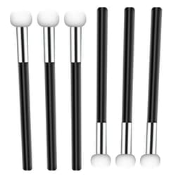 Sliverdew 6 Pcs Foundation Sponge Powder Brush Makeup Puff Sponge with Handle Mushroom Makeup Sponges Concealer Sponge Makeup Brush Eye Makeup Applicator Eyeshadow Brushes for Women Girls (Black)