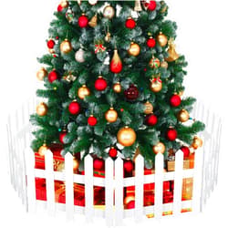 Cinnvoice 6 Pcs Wooden Christmas Tree Fences 15.75