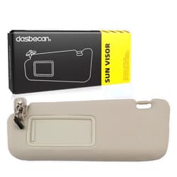 Dasbecan Left Driver Side Sun Visor Compatible with Mazda CX-9 2010-2015 Replaces# TDY1-69-320 Gray with Mirror and Vanity Light