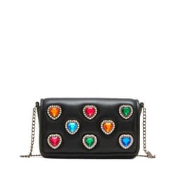 Betsey Johnson Bejeweled Crossbody, Black