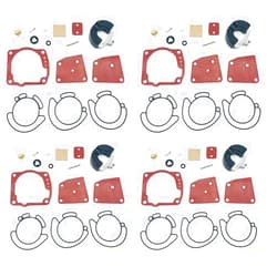 GVBVNKEAZP Carburetor Repair Kits for Johnson Evinrude V4 V6 90 100 115 150 175 HP 18-7247 436852 438996 435442(4 SET)