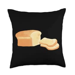 Einfache Brotbäcker Shirts und Geschenke Funny Toasbread Baker's Outfit Bread and Baked Goods Fan Throw Pillow, 18x18, Multicolor