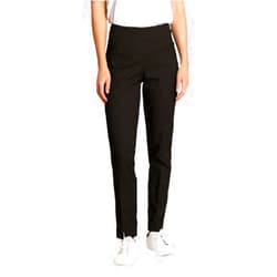 SLIM-SATION Womens Golf Apparel - Women's Regular Pull-On Straight-Leg Pant with Pockets (Black,14)