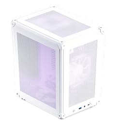 JONSBO C6 White Mini MATX Mesh Case,Simple Compact Desktop Micro ATX Chassis,Upper Cover/Side Panel Tool-Free Open pc case, ATX Power Bite (L185mm Max.),Support 75mm CPU Cooler,GPU200-255mm