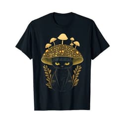 Cottagecore Aesthetics Decor Clothing Gifts Cute Cottagecore Aesthetic Cat Mushroom Women Kids T-Shirt