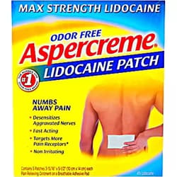 Aspercreme Max Strength Pain Relieving Lidocaine Patch, 3.94 x 5.5 -Inch (5 Count) (2)
