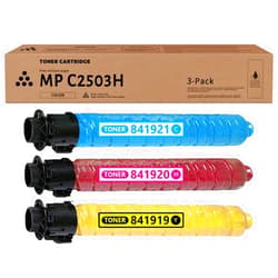 LOVPAIN Compatible MP C2503H 841921 841920 841919 Toner Cartridge Replacement for Ricoh Aficio MP C2003 C2004 C2503 C2504 C2503H Printer(3 Pack, C/M/Y)