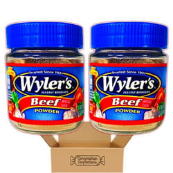 Cornershop Confections Beef Powder Instant Bouillon 2 Container Pack - 7.5 Ounces, Approximately 60 Servings - Use for Soups, Stews, Sauces, and Gravies in Cornershop Confections Pack
