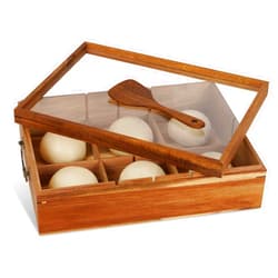 Bfttlity Pizza Dough Proofing Box, 16”x12” Pizza Dough Proofing Container with Lid and Handle, Wooden Dough Box with Spatula and Cushion Cloth for Home Kitchen Homemade Pizza