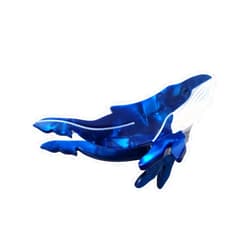 OMG Decor Small Whale Hair Clip,Cellulose Acetate Hair Clips,Big Claw Clips for Women,Hair Accessories,Blue