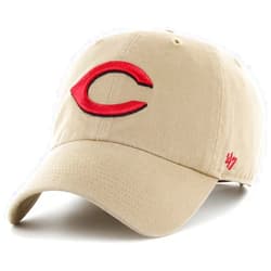 '47 MLB Khaki Primary Logo Clean Up Adjustable Strap Baseball Dad Hat Cap, Adult One Size Fits All