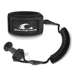 Own the Wave Bodyboard Leash – Premium Coil 4ft Coiled Wrist Boogie Board Leashes with Plug