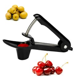 TIYOORTA Cherry Pitter Tool Olive Stoner Core Stone Removal Kitchen Gadgets (Black)