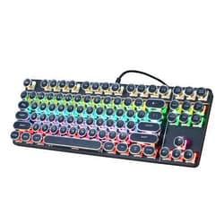 Feiyx Mechanical Gaming Keyboard Compact 107 Key Wired Blue Switches Equivalent for Windows PC/MAC Games