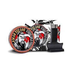 KWAN YEE GOR Strong Hold Pomade,High Shine of All Hair Products,Original Water Based Easy to Wash Out,Imperial Barber Grade Product For Men,Natural and Classic Look with Firm Hold Hair Cream with comb set,3.5 oz
