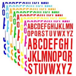 Gersoniel 8 Sheet Halloween Letter Stickers Alphabet Sticker Self Adhesive Letters Vinyl Letter Decals Stick on Letters for Poster Board Sign Craft Mailbox Wal Decor(1 Inch, 2 Inch,Rainbow)