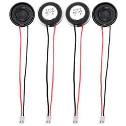 JJHXSM Magnetic Loudspeaker 4PCS 28mm/1.10Inch 8Ohm 2W Round Metal Shell Internal Magnetic Speakers with Wire