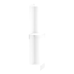 Yamazaki Home Tower Supplies Organizer-Slim Rolling Bathroom Storage, Toilet Paper Stocker with Adjustable Shelf - Steel -