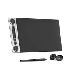 HUION Inspiroy Dial 2 Bluetooth Wireless Graphics Drawing Tablet with Dual Dials Battery-Free Stylus PW517 for Digital Art and Graphics Design, Compatible with Mac, Windows, Linux, Android