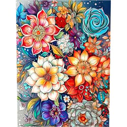 EIBEILI Diamond Painting Kits for Adults, Flowers Art for Beginner DIY Round 5D Paint with Diamonds Pictures Gem Full Drill Diamond Dots Crystal Craft Kits for Home Wall Decor Gifts 12x16inch