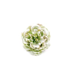 Qfkj Reusable 2pcs 8cm Artificial Silk Peony Flower Head for Wedding Home Christmas Decoration DIY Flower Wall Scrapbook Box Headwear Artificial Flowers (Color : Green)