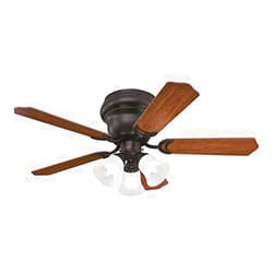 Ciata Lighting 42 Inch Contempra Trio Oil Rubbed Bronze Finish Indoor Ceiling Fan with Dimmable LED Light Fixture in Frosted Glass with Reversible Dark Cherry/Walnut Blades