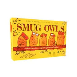 Runaway Parade Games Smug Owls Card Game - A Hilarious & Creative Riddle-Solving Party Game for Kids and Adults | Fun for The Whole Family | 8+ | 15-20 min | 3-15 Players
