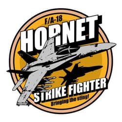 Leyland Designs FA-18 Hornet Classic Window Water Bottle Bumper Sticker Decal 5