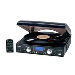 JENSEN JTA-460 Digital 3-Speed Stereo Turntable with MP3 Encoding & AM/FM Receiver