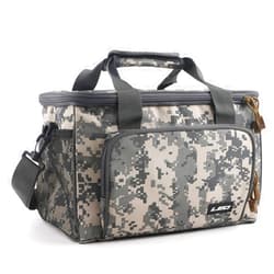 mouhike Fishing Tackle Bag Portable Crossbody Sling Pack Fly Fishing Tackle Box Bag Large Fishing Gear Storage Organizer for Travel Camping Hiking (Camo)