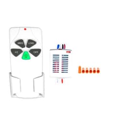 Smekitlly Small Size Universal Ceiling Fan Remote Control Kit, 3 Speed Control with Light Dimming, Mini Receiver Replacement for Hampton Bay/Hunter/Harbor Breeze/Westinghouse/Honeywell and More