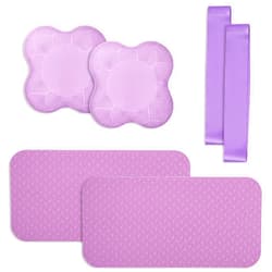 Lengnuantazhi Yoga Knee Support Pad for Women Pilates Kneeling Cushion | Elbows Wrist Hands Head Foam Extra Thick Men Exercise Knees Pads Set of 6 Pieces