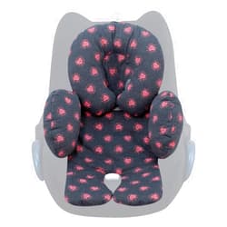 JYOKO KIDS Reducer Cushion Infant Head & Baby Body Support Antiallergic 100% Cotton (Fluor Heart, Head and Body Support) 2 Parts