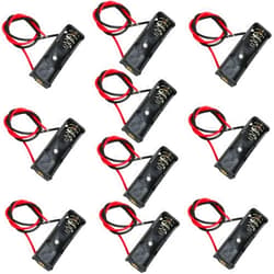 LUORNG 10PCS 12V 23A Battery Holder, Battery Case with Leads Wires, Black