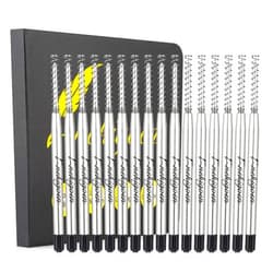 Nekigoen Parker Compatible Ballpoint Pen Refills Work for Most Brands Pens with Smooth Writing, Waterman Compatible Spring Refill Replaceable Twist Action Medium Point Refills 1.0mm Pack of 15 (Black)