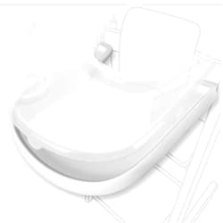 Babarta Replacement Tray & Cover for Stokke Tripp Trapp Highchair | Combo of Matte White Tray + Clear Cover for Easy Cleaning & Strong Suction
