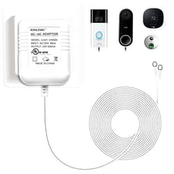 KONLEMEI Doorbell Power Adapter, 24V Transformer Compatible with Video Doorbell, 20ft/6M,White