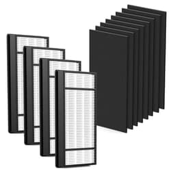 ISingo 4 HEPA + 8 Carbon Filter, Compatible with Honeywell H Filter, True HEPA Replacement Filters H Compatible with Honeywell HRF-H1 HRF-H2 Fits Model HPA050, HPA150, HPA060, HPA160, HHT055, HHT155 Series