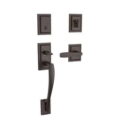 Baldwin Torrey Pines, Front Entry Handleset with Interior Lever, Featuring SmartKey Deadbolt Re-Key Technology and Microban Protection, in Venetian Bronze