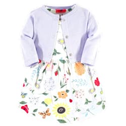 Touched by Nature Baby Girl Organic Cotton Dress and Cardigan