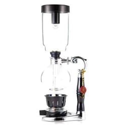 YAMA Glass 3 Cup Tabletop Siphon Gravity Coffee Maker with Alcohol Burner