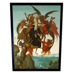 Artery8 Michelangelo Buonarroti Torment St Anthony Painting Art Print Framed Poster Wall Decor 12x16 inch