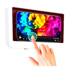 Spread Pixie Dust Shower Phone Case Holder Waterproof Upgraded Phone Shower Holder Wall Mount Bathroom TV Shower Gadget Shower Accessory Phone Mount iPhone Shower TV (White)