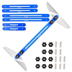 Generic Stair Tread Template Tool, Stair Tread Gauge and Shelf Layout Tool, Stair Measuring Jig 11.4in to 60.7in Length Adjustable